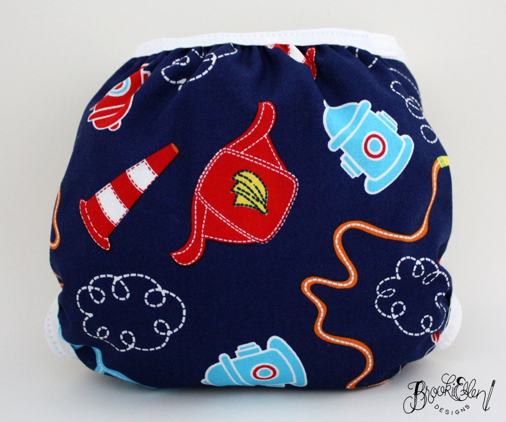 Swim diaper waterproof diaper cover Rescue Heroes Ready to Ship Size Small