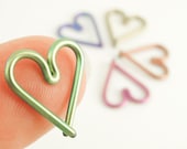 16 gauge Niobium Heart Piercing - Hypo Allergenic - You Pick Color