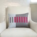 Graphic Modern Throw Pillows - Cerise Picket (Pair)