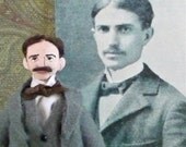 Stephen Crane Doll Author of Red Badge of Courage Miniature Art