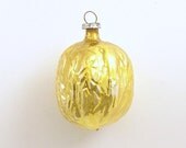 Vintage Glass Christmas Ornament Walnut