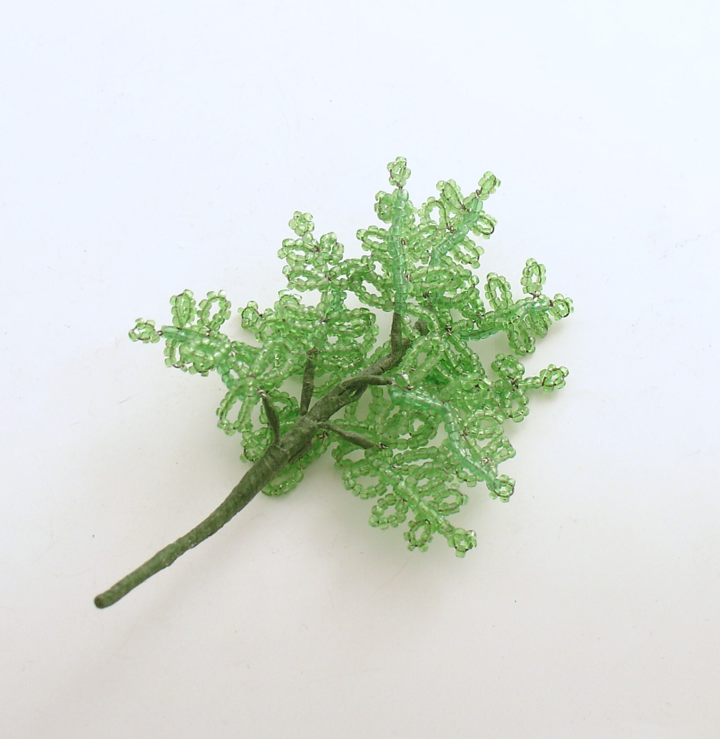 Vintage French Beaded Fern
