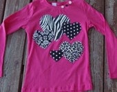 Valentines Day "LOVE WILD" collection  Girls tee  size  6-12-18-24 month and 2-3-4-5-6-7-8 with zebra / cheetah / damask / dots