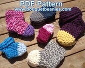 PDF Crochet Pattern - TRUE NORTH Toe-Up Slipper Boots Crochet Pattern- 10 Sizes