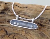 Sterling Silver Horizontal Pod with Freshwater Pearl Necklace - N0640