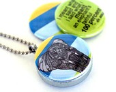 Elephant Locket Necklace - Recycled Jewelry - Dr Seuss Quote Necklace by MayhemHere and Polarity