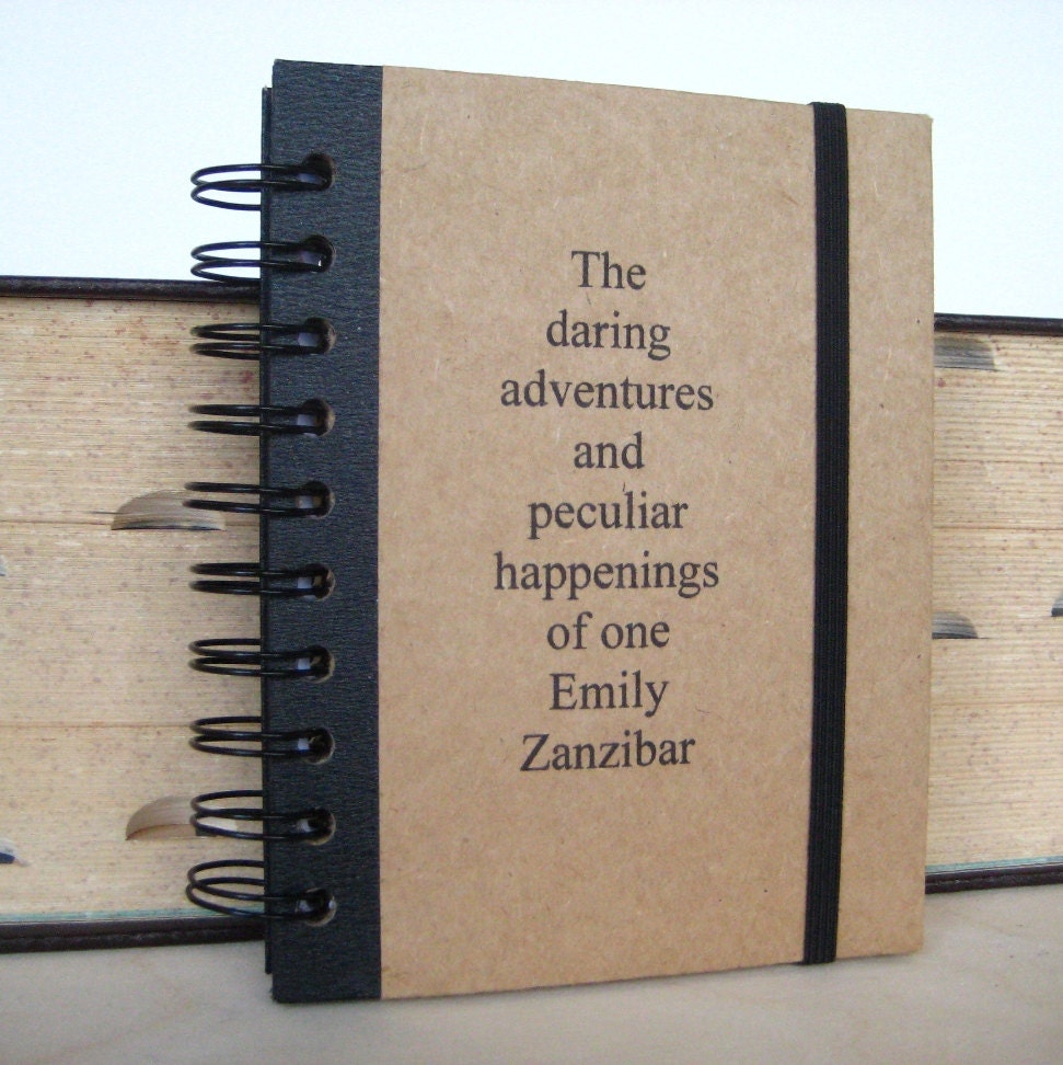 Personalized Notebook Journal Daring Adventures Graduation Gift Handmade Paper Goods by Zany