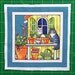 Garden Shed Cats ... Fabric Craft Panel Block for DIY Sewing
