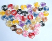 40 Gingham Sewing Buttons - Blue Pink Red Yellow Green Brown Black Purple - UK Buttons