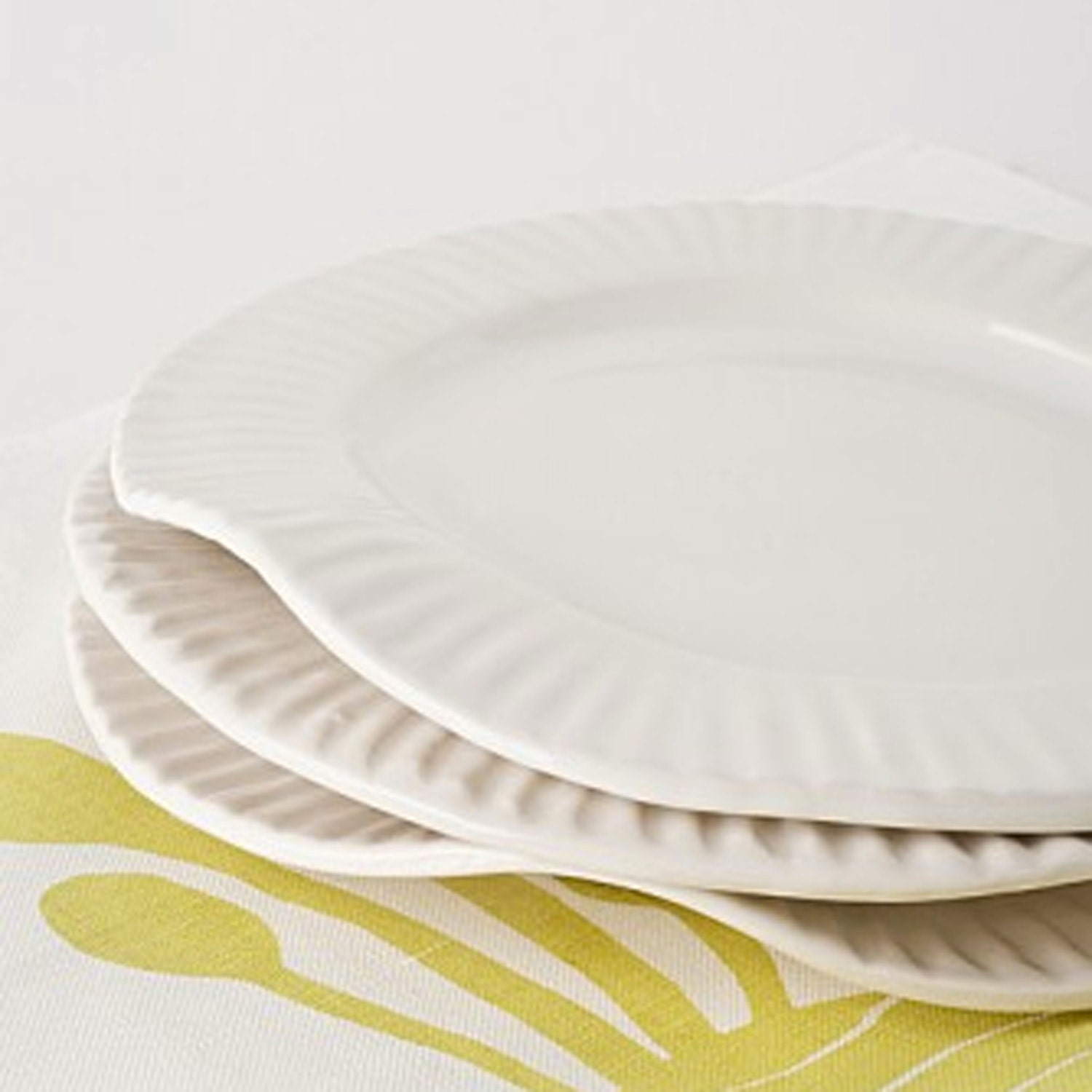 50% off SECOND SALE - porcelain paper plate, large 12"