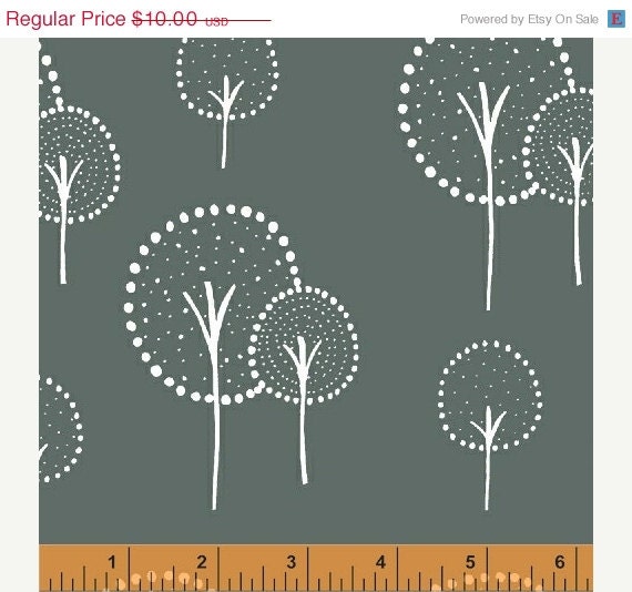 ON SALE Glimma---Kulla in Slate---1 yard--Lotta Jansdotter for Windham Fabrics