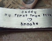 Money Clip - Personalized Handstamped Fathers Dad Daddy Men - Fathers Day Gift