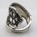 Silver Art Nouveau Orange Blossom Size 8 Wrapped Style Wide Spoon Ring 1910 Floral
