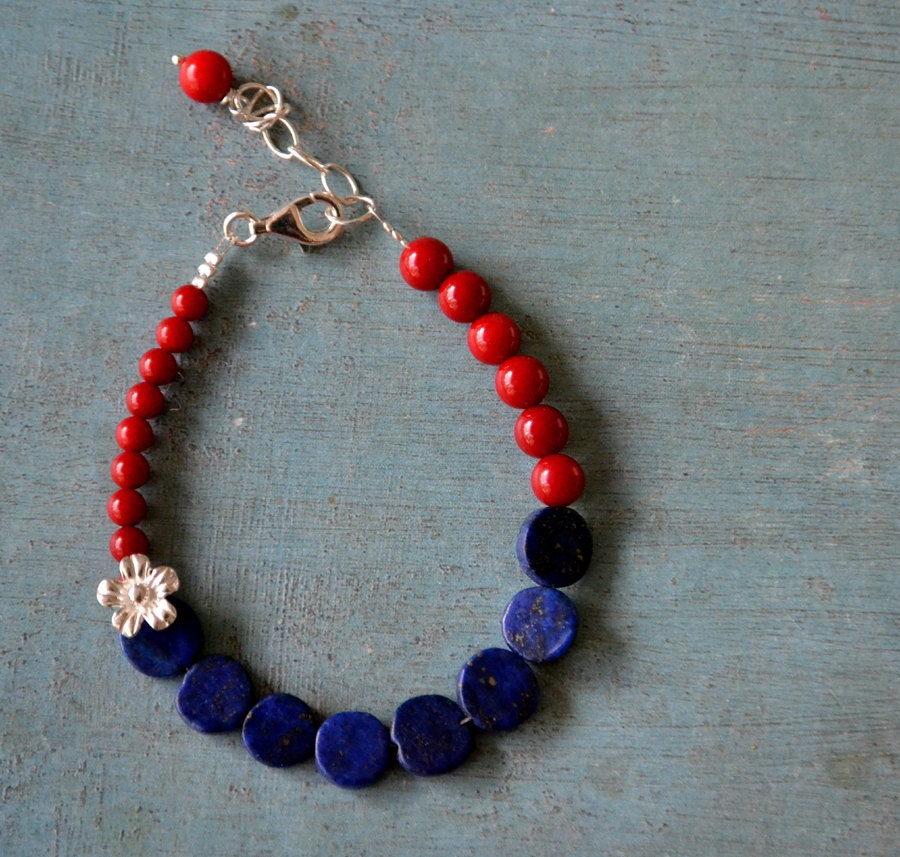 Summer Souvenir - bracelet sterling silver and semi precious stone