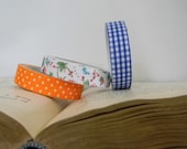 Set of three rolls of deco fabric tape / DIY / gift wrapping