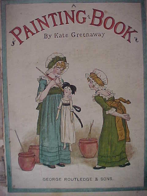 1884 Antique Kate Greenaway Painting Book and Engraved Artwork