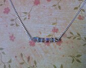 Sterling Silver Crystal Cube Necklace