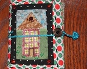 Fiber Art House Journal Painted Recycled Embroidered Beaded Free Shipping in the US