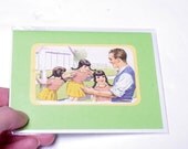 From Sister's Father's Day Card, vintage triplets and dad, retro dad