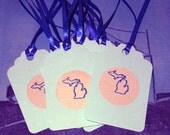 Michigan Gift Tags - Michigan Price Tags,  Mitten State tag, etsy tag, made in michigan
