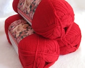 Anne Geddes Baby yarn Bright Ladybug Red, light worsted weight yarn by Red Heart