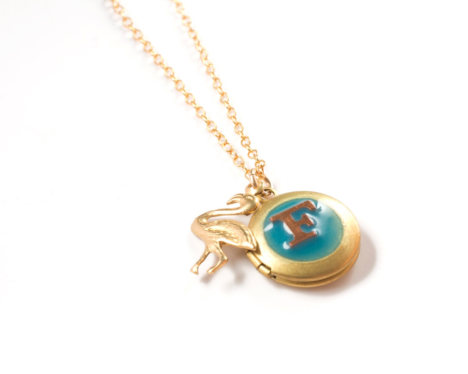 F is for Flamingo Locket
