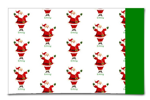Personalized Pillowcase Christams Santa Vintage Pillow Monogram Name Holiday Room Decor
