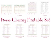 Home Cleaning Printable Set - Keep your House Clean with 8 Printables