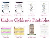 Kid's Printable Set - 10 Personalized Printables for your Family