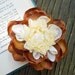 Chocolate &  Buttercream Peony Hair Flower Fascinator- Weddings- Bride- Bridal, Bridesmaid- Gift, Mint,  Simple, Elegant