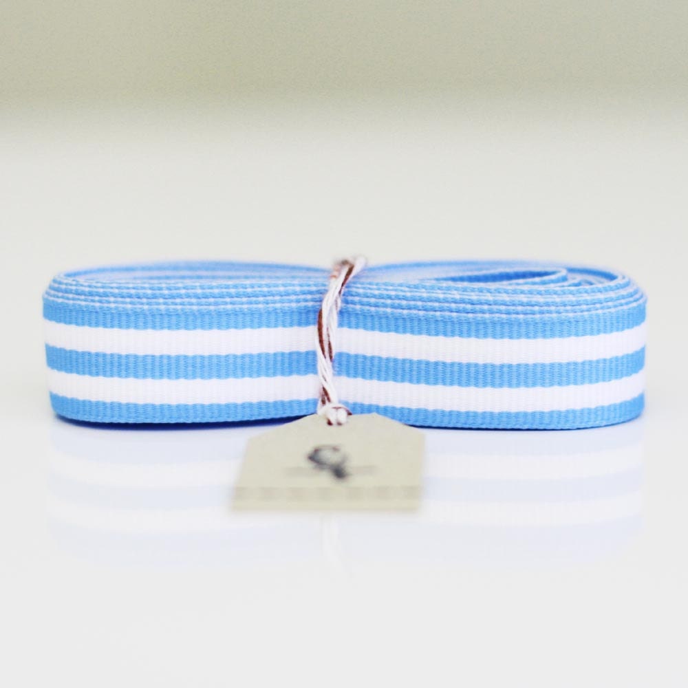 5/8" Blue Candy Stripe Ribbon 4 yards