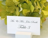 30% off Sunday only White  Wood square place card holders-Set of 100