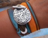 Teen Gift Jewelry, Teenager Silk Ribbon Wrap Bracelet, Dream, Teen Jewelry, STERLING SILVER Inspirational Quote Jewelry, Teen Gift Under 50