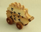 wooden hedgehog push toy
