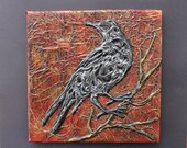 Crowing - Textured Acrylic Art Canvas Painting
