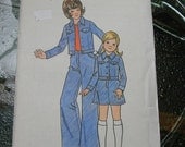 Spring Cleaning Sale Vintage Butterick Girls Jacket, Skirt and Pants Pattern N3492 Size 12