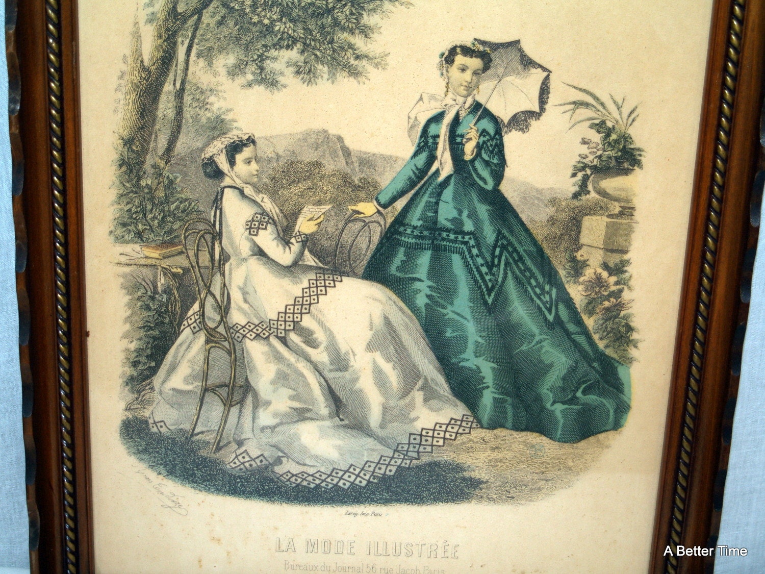 La Mode ILLUSTREE PRINT Illustration framed