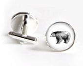 BEAR Cufflinks silver 18mm cuff links