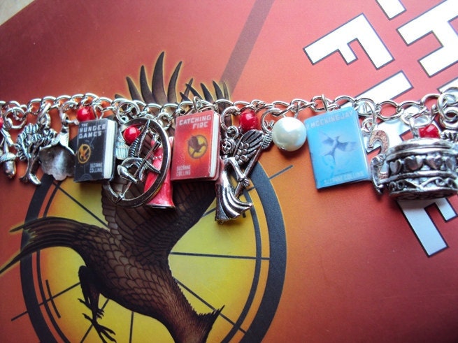 ADULT SIZE HungerGames Books Fringe Charm Bracelet