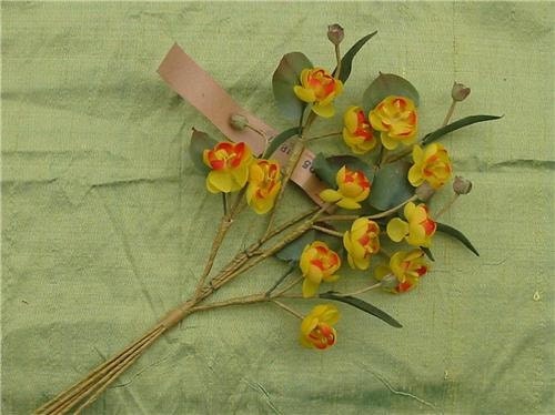 Vintage German Yellow Buttercup Flowers Millinery