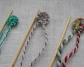 Package B Handmade Bamboo Tatting Needles for Yarns and Ribbons US3 3.25mm / US4 3.50mm /  US5 3.75mm