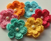 Crochet Flowers for Spring x 6