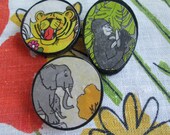 Jungle animal pin set