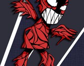 Carnage Art Illustration Spiderman Print