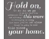Phillip Phillips - Home-  Lyrics Wall Decor Sign STOCK 20X20