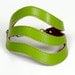 SALE Leather Cuff Bracelet Green and Red Reversible