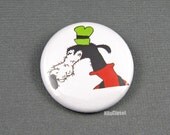 Gooby & Dolan Duck Meme Pinback Buttons, set of 2, 1.25"