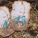 Set of SIX Vintage Inspired Paper Blue Bird and Nest Gift Tags Ornaments