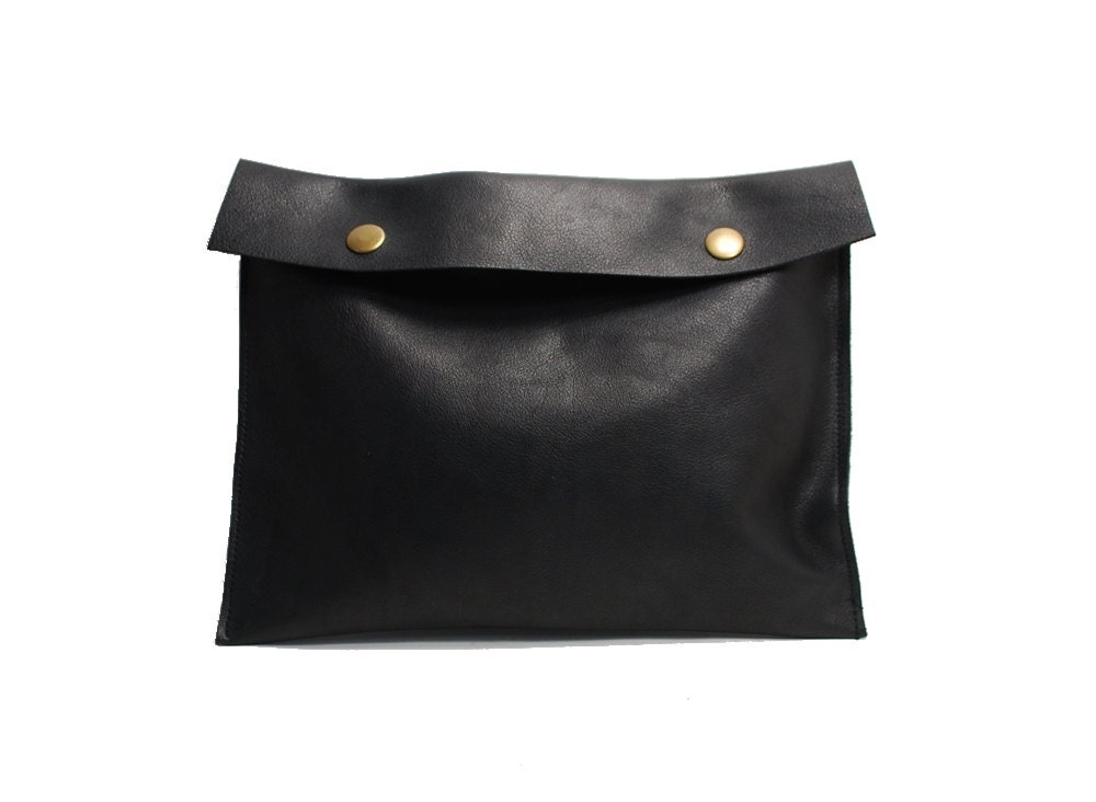 Raw leather clutch no. 4