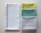White Lined "Paper" Towel - Decorative Cotton Tea Towel